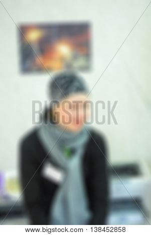 First aid course theme creative abstract blur background with bokeh effect