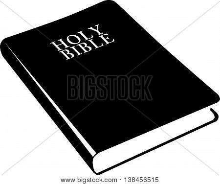 Illustration of Holy Bible isolated on white background