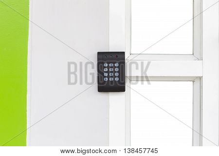 Apartment Security keypad Lock on white background
