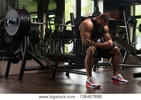 Bodybuilder Resting