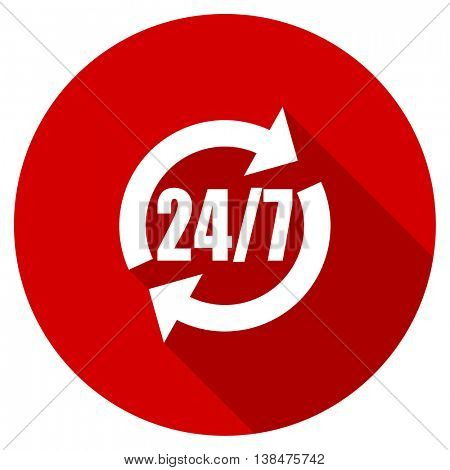 service vector icon, red modern flat design web element
