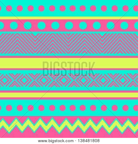 geometric seamless pattern with dots and strips