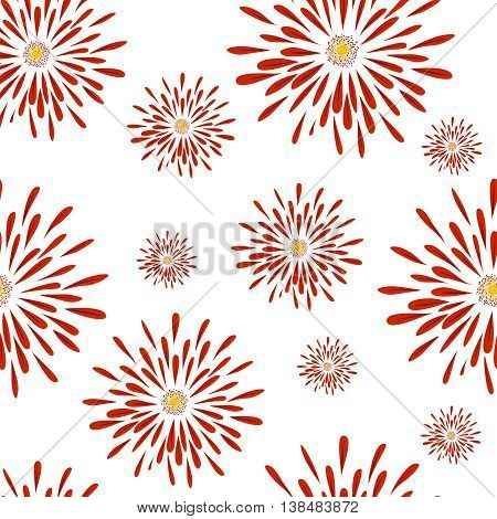 Vector image, flower pattern. Seamless floral background
