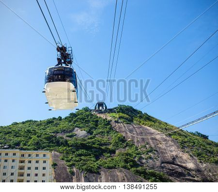 Ropes Of Cable Car At Sugar Loaf Station