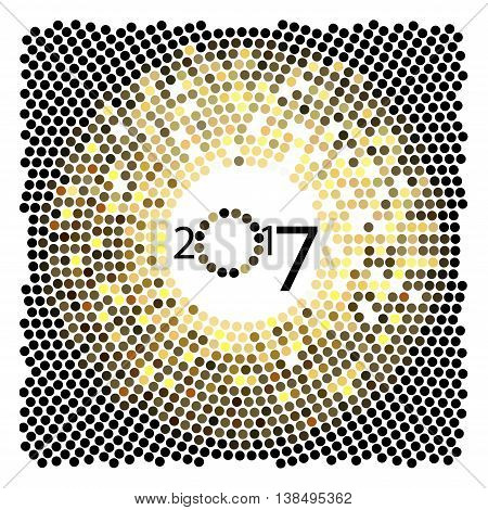 Vector design. The depicted circles of different colors mimicking the effect of the glitter on a white background. Can be used as cover for greeting cards or as invitations.