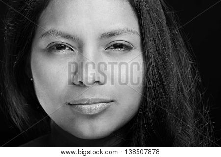 Woman Face With Narrow Eyes