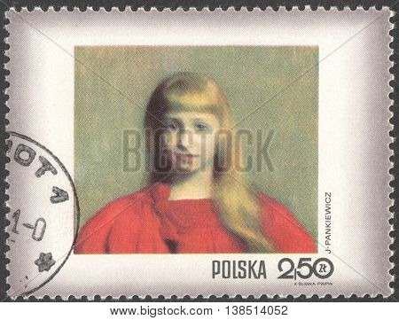 MOSCOW RUSSIA - CIRCA FEBRUARY 2016: a post stamp printed in POLAND shows painting 