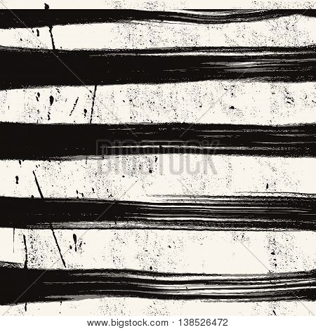 Grunge stripe background. Abstract grunge decoration. Art ink grunge. Brush stroke grunge element. Grunge vector illustration.