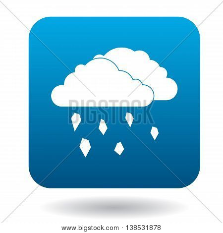 Clouds and hail icon in simple style on a white background