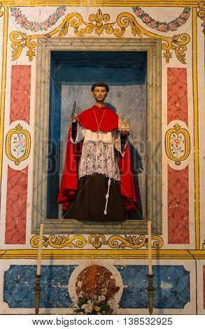 BETANCURIA, SPAIN - SEPTEMBER 16, 2015: Cathedral Church of Saint Mary of Betancuria in Fuerteventura Canary Islands Spain