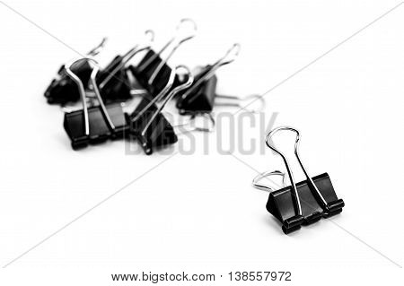 Binder clip Paper clip isolated on white background
