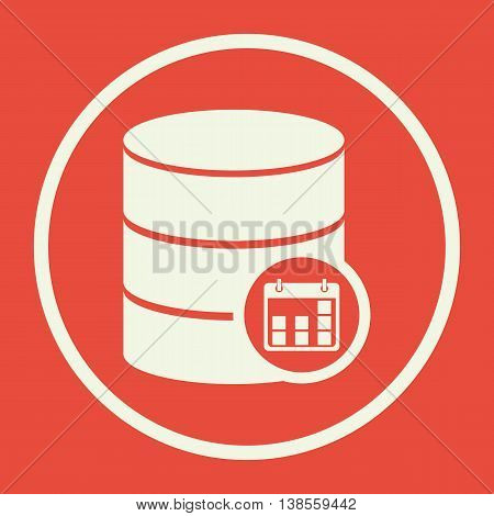 Database Date Icon In Vector Format. Premium Quality Database Date Symbol. Web Graphic Database Date