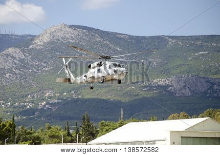 Black hawk rescue support team uh-60 helicopter