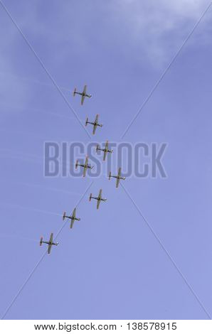 Aerobatic fly wings Athens Greece Tatoi airport 2015 Sep