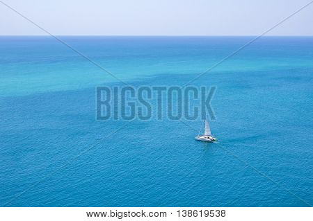 catamaran at  Promthep cape  viewpoint phuket thailand