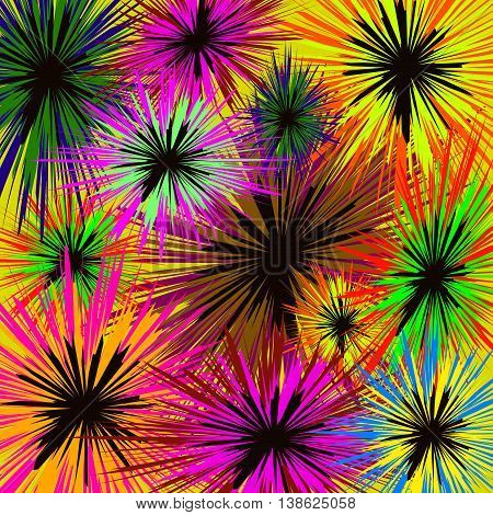 Shaggy flowers. Background of different colors shaggy asters dahlias
