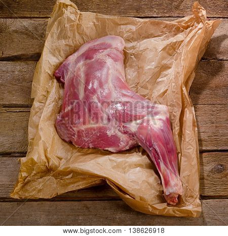 Raw Lamb Shank Ready For Frying