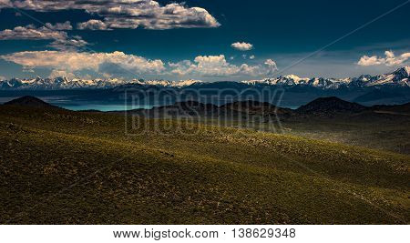 Mono Lake With Sierra Nevada In The Background