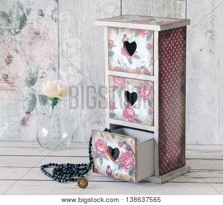 A Shabby Chic Mini Chest Of Drawers