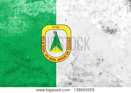 Flag Of Cuiaba, Mato Grosso, Brazil, With A Vintage And Old Look