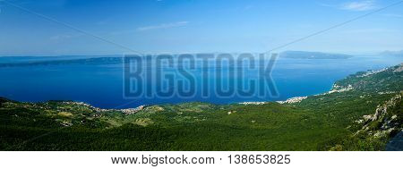 View on the Podgora Tucepi and Makarska from Biokovo