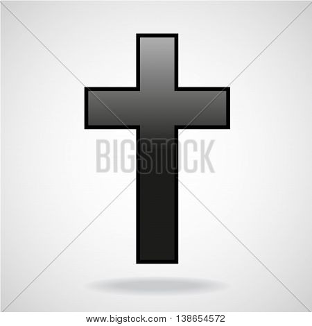 Cross. Christian Symbol isolated on white background