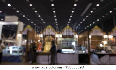 People Shopping In Exhibiton Trade Fair - Blur