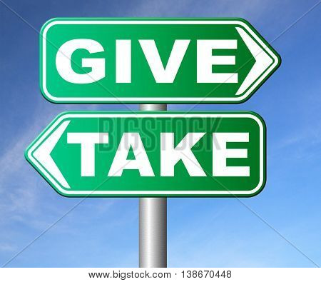 give take to charity and make a contribution or donation altruism and generous giving and donate cheap grudging volunteering 3D illustration, isolated


