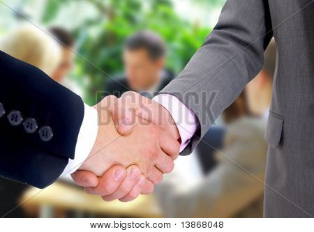 handshake isolated in office