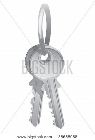 A vector illustration of two house keys