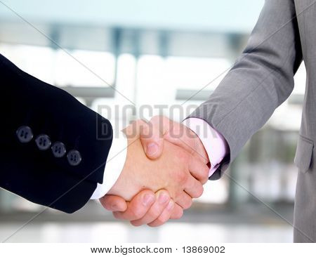 handshake isolated on white background
