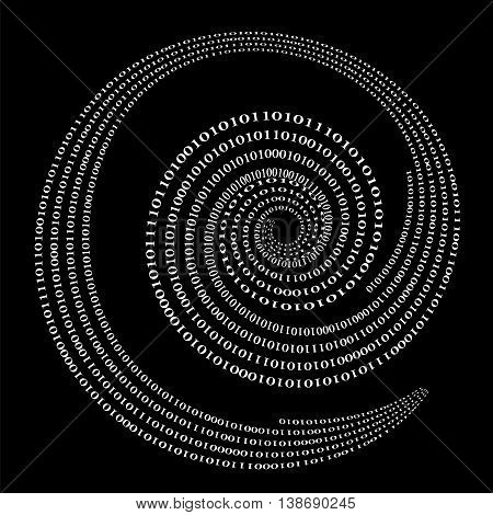 Binary Code Background. Numbers Concept. Algorithm, Data Code, Decryption and Encoding