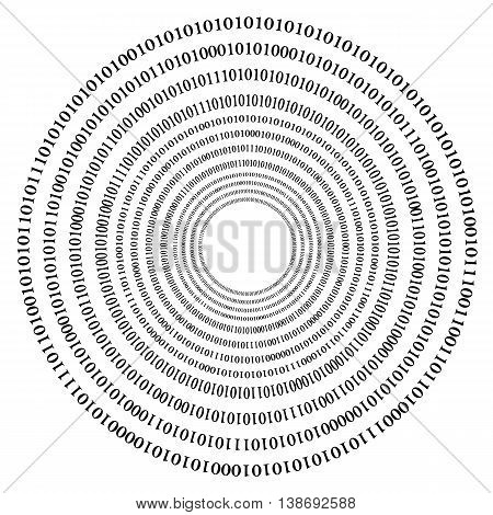 Binary Code Background. Numbers Concept. Algorithm, Data Code, Decryption and Encoding