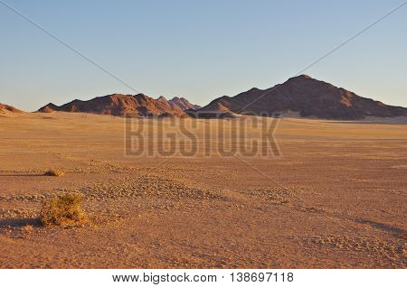 Sand and rocks of the Namib Naukluft desert