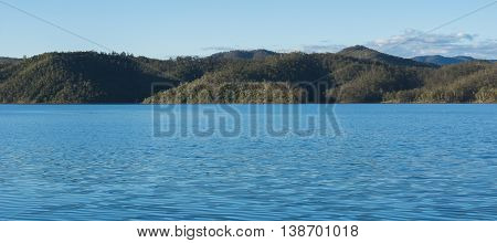 Lake Wivenhoe in Queensland during the day. Apart of Wivenhoe Dam.