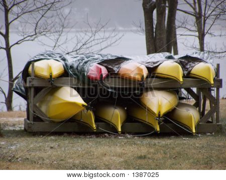 Barcos colocar Up para o inverno
