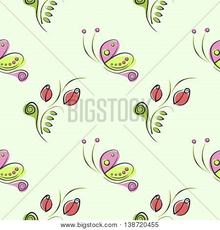 Vector Seamless Pattern. Graphic Illustration