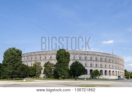 Nurnberg Bavaria / Germany - July 18th 2014: Congress Hall external view