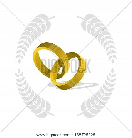 Gold ring , wedding rings , two gold rings ,