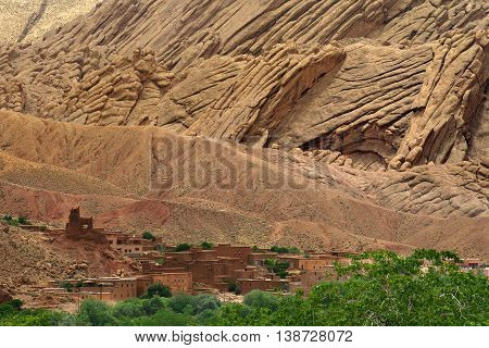 Old village in the Atlas Mountains, Morocco