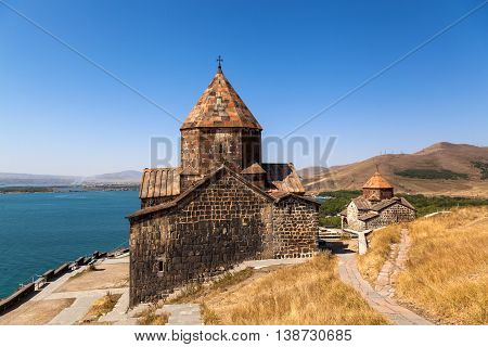 The Sevan Temple Complex On The Peninsula Of The Lake Sevan, Armenia.
