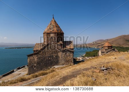 The Sevan Temple Complex On The Peninsula Of The Lake Sevan, Armenia.