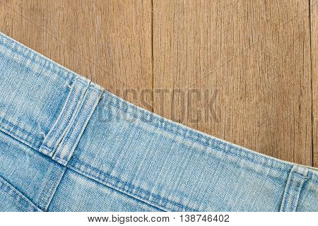 Close up of blue denim jeans background.