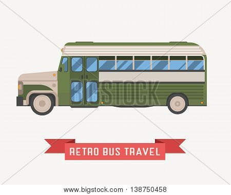 Retro Omnibus Illustration