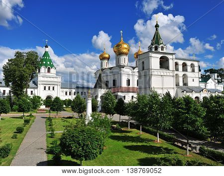 View of Hypatian orthodox monastery Kostroma Russia