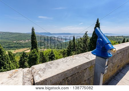 Nice view to the coastline in istrien croatia