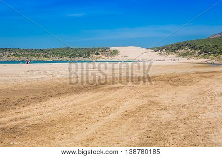 Sand dune of Bolonia beach province Cadiz Andalucia Spain