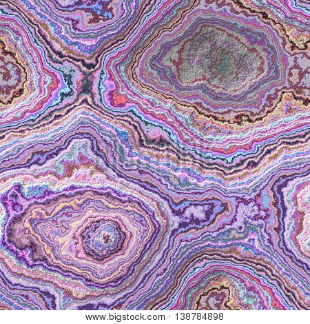 Illustration of layered rock with vein of ferric