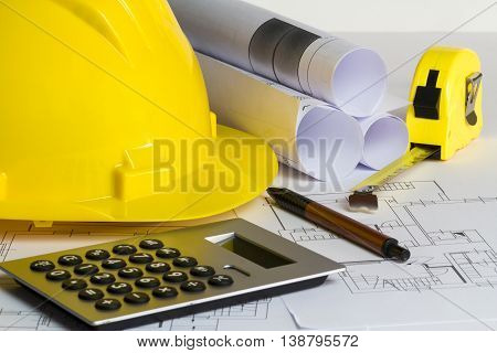 An Office Desk With The Project Papers