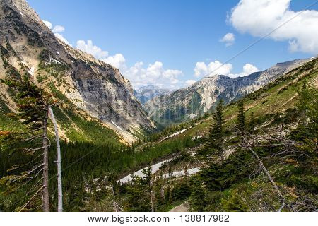 Crypt Lake Trail at Waterton Lakes National Park, Canada